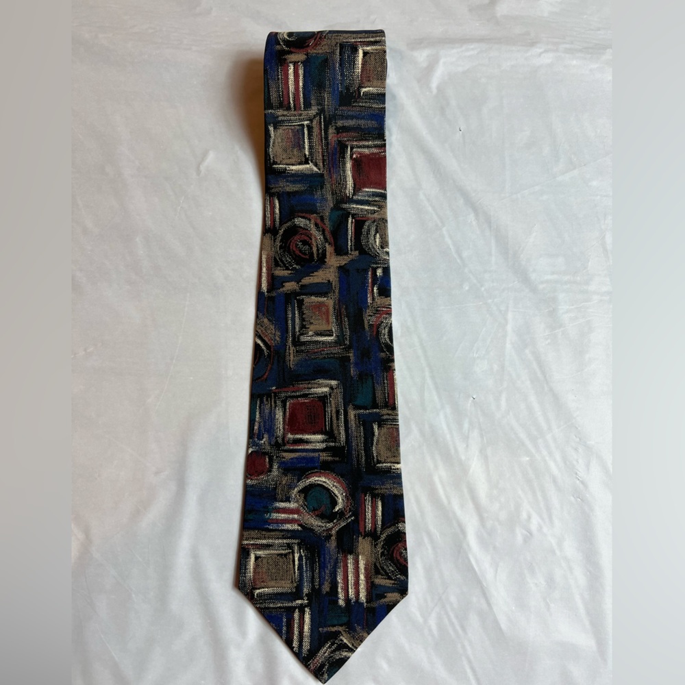 Men’s Abstract Print Tie by Erreuno Milano